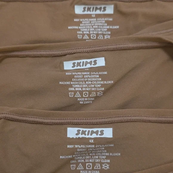 3pcs NWOT SKIMS Fits Everybody Cheeky Brief / 4X/OCHRE - Picture 3 of 12